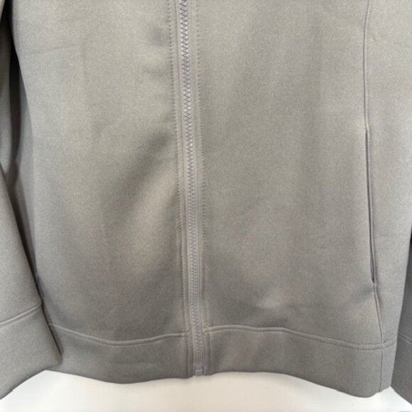 NEW SIMPLY VERA WANG STYLISH  SHIMMER SILVER COWL ZIP UP LINED JACKET. SZ. XXL - Picture 4 of 5